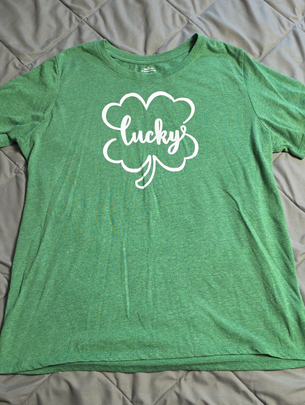 Celebrate It Green Women's 'Lucky' Shamrock Graphic Tee